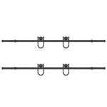 Sliding Door Hardware Kit 400 cm Steel Black 3295794