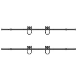 Sliding Door Hardware Kit 400 cm Steel Black 3295794