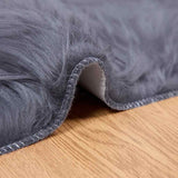 Faux Sheepskin Rug Tafalla Anthracite 100 x 200 cm Polyester 42021591