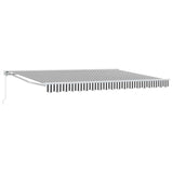 Manual Retractable Awning Anthracite and White 4 x 3.5 m 3420275