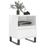 ZNTS Bedside Cabinet High Gloss White 40x35x50 cm Engineered Wood 830640