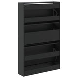 Shoe Cabinet Black 80x21x125.5 cm Engineered Wood 839925