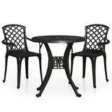 3 Piece Bistro Set Cast Aluminium Black 3070581