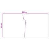 Balcony Screen Dark Grey 600 x 80 cm Poly Rattan 42032621