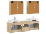 Bathroom Cabinet Set 5 pcs Sonoma Oak Engineered Wood 3406409
