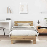 Bed Frame Artisan Oak 193 x 95 x 88 cm Engineered Wood 874122