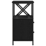 Bedside Cabinet Black Oak 34 x 35.5 x 70 cm Engineered Wood 862919