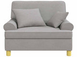 XL Armchair with Cushions Cloud Grey Fabric 42043496