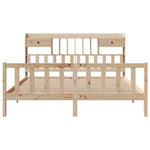 Bookcase Bed without Mattress 180x200 cm Super King Solid Wood Pine 3321749