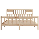 Bookcase Bed without Mattress 180x200 cm Super King Solid Wood Pine 3321749