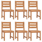 Garden Dining Set Natural Teak Solid Teak Wood 6 Seater Durable 3157188
