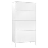 Wardrobe White 90x50x180 cm Steel 336251