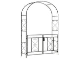 Decorative Garden Arch, with Gate - Black T3398P317762