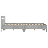 Bed Frame Concrete grey Engineered wood, Plywood Double Bed Frame 3207549