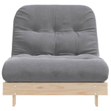 Futon Sofa Bed with Mattress 80x206x11 cm Solid Wood Pine 846756