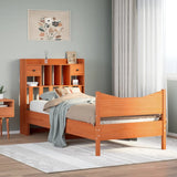 Bed Frame without Mattress Wax Brown 75x190 cm Small Single Solid Wood Pine 3323403