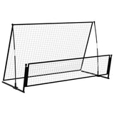 93373 2 in 1 Soccer Rebounder Football Goal 202x104x120 cm Steel