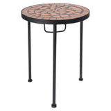 ZNTS ProGarden 2 Pcs Side Table Set With Mosaic Top 442213