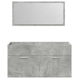 3 Piece Bathroom Furniture Set Concrete Grey Engineered Wood 3324872