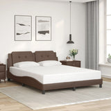 Bed Frame without Mattress "Zadar" Brown 160x200 cm Faux Leather 3208193