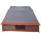 Camping Tent Grey and Orange 223 x 163 x 130 cm Taffeta 42001192