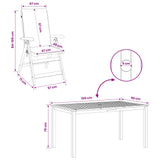 7-Piece Garden Dining Set Natural Solid Acacia Wood 3434576