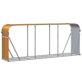 Log Holder Wood Look 234x45x100 cm Galvanised Steel 364585