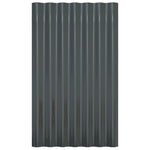 ZNTS Roof Panels 12 pcs Powder-coated Steel Anthracite 60x36 cm 319126