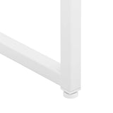 335884 Highboard White 80x35x135 cm Steel and Tempered Glass
