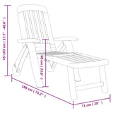 Folding Sun Lounger Polypropylene Green 318223