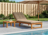 Sunlounger Cushion GEMERT 100% Polyester Sand 190 x 60 x 9 cm 947373