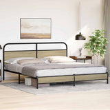 Metal Bed Frame without Mattress Sonoma Oak 200x200 cm 3318687