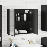 Bathroom Mirror Cabinet Black 64x20x67 cm Engineered Wood 833560