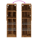 TV Cabinet with LED Lights Old Wood 30.5x30x102 cm 857676