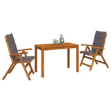 3-Piece Garden Dining Set 3 pcs Natural Solid Acacia Wood 3434603