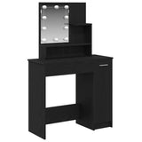 Dressing Table Black Oak 86.5 x 35 x 136 cm Engineered Wood 862108