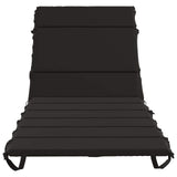 Sunlounger Cushion GEMERT 100% Polyester Black 200 x 80 x 3 cm 948573