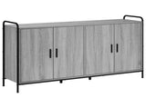 Sideboard Grey Sonoma 135 x 33 x 81 cm Engineered Wood 3434080