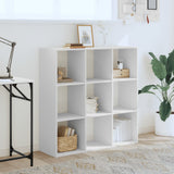 Bookcase White 102x32x102 cm Engineered Wood 852816
