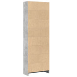 Bookcase Concrete Grey 60x24x176 cm Engineered Wood 857824