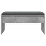 Hall Bench with Cushion Concrete Grey 83 x 38 x 40 cm 891555
