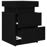 Bedside Cabinet 2 pcs Black Oak 35 x 39 x 55 cm Engineered wood 862179