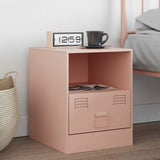 Bedside Cabinet Pink 34.5x39x44 cm Steel 841753