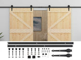 Sliding Door 2 pcs 80 x 210 cm Solid Pine Wood 3444870