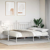 Daybed Frame White 100 x 200 cm Steel 42002682
