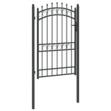 Fence Gate with Spikes EMMEN 200 x 100 cm Powder-coated steel 42008991