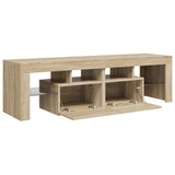 TV Cabinet with LED Lights Sonoma Oak 140x36.5x40 cm 804367