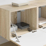 TV Wall Cabinet 2 pcs Sonoma 39 x 31 x 29.5 cm Engineered Wood 892174