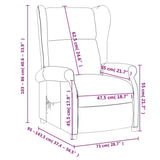 Recliner Chair Dark Brown Fabric 340954