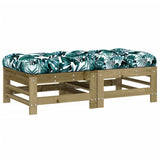 Garden Footstools with Cushions 2pcs Impregnated Wood Pine 825701